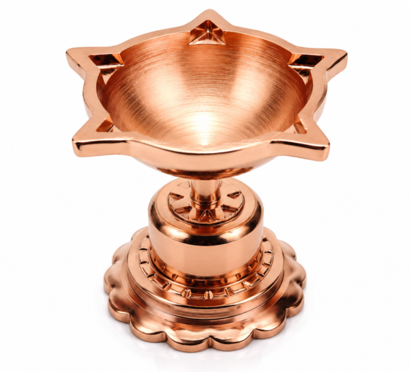 Premium Rose Gold Brass Decorative Diya Holder