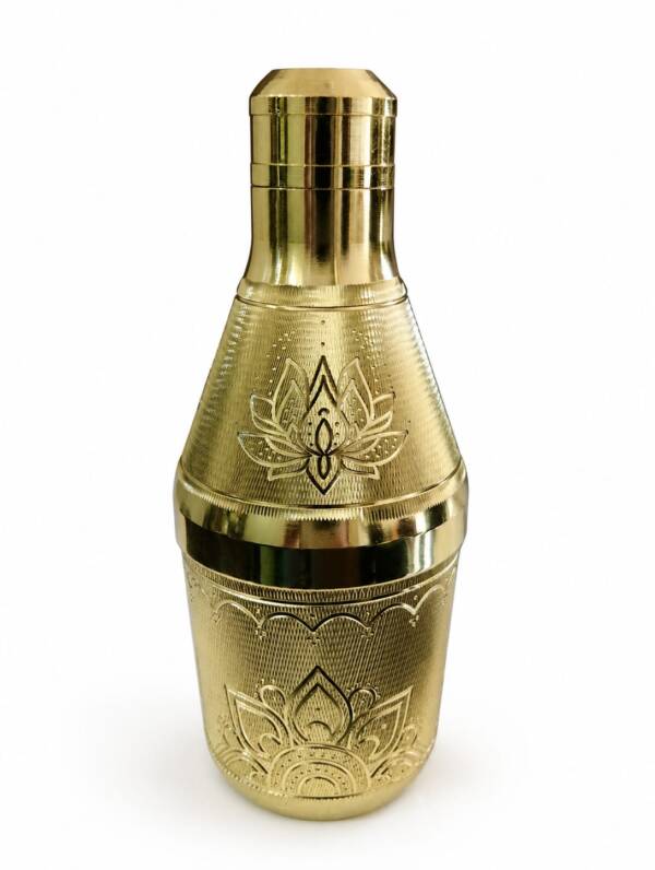 Premium Engraved Brass Decorative Bottle Vase